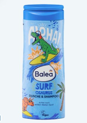 balea 2 in 1 surfosaurus kids shower gel & shampoo